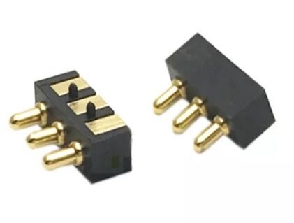2.54mm زنانه POGO Pin Connector 3 Pin 2.5mm Pitch SMT مردانه 1A